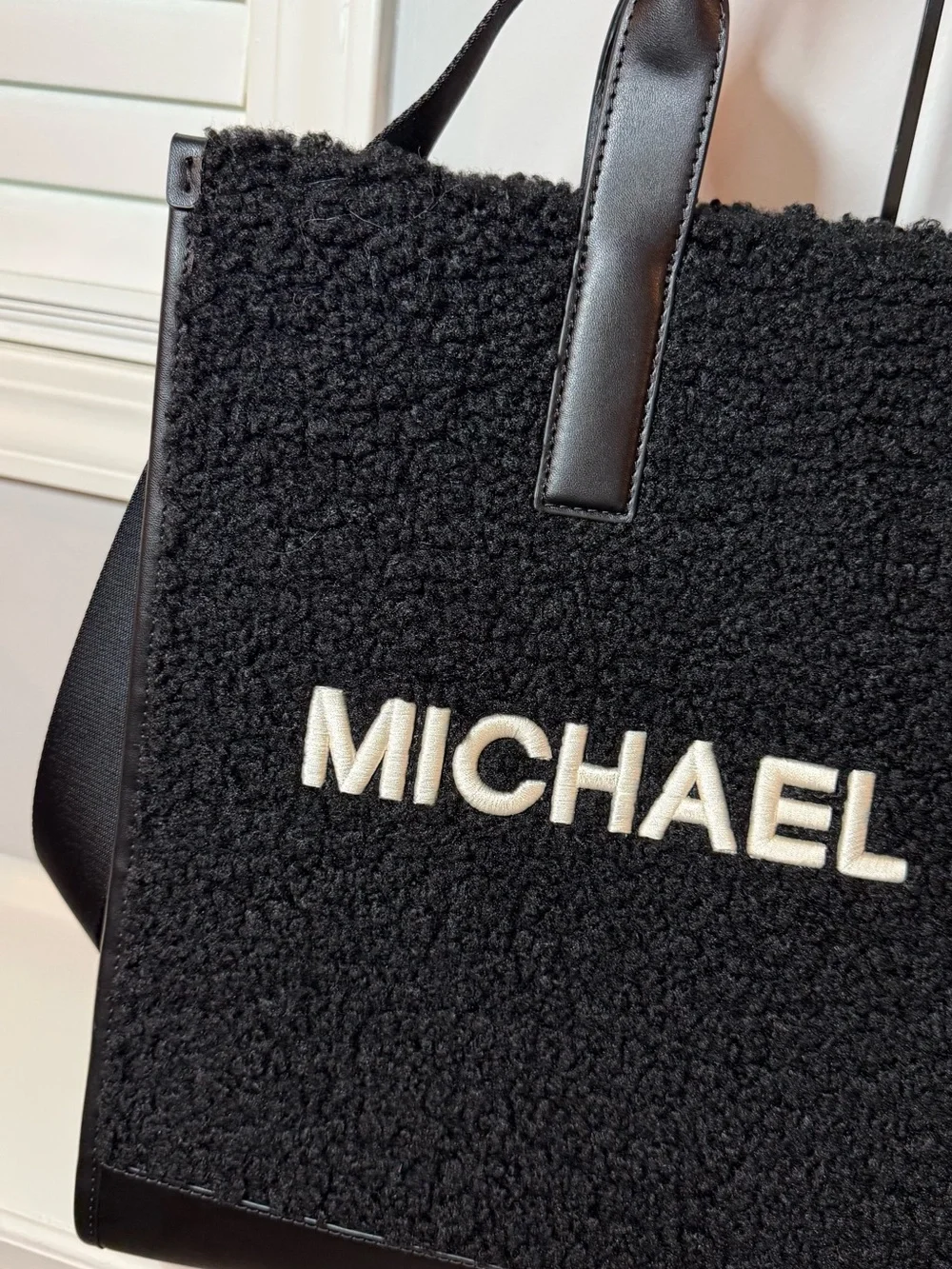 Michael Kors Cooper Medium Sherpa Convertible Tote Bag